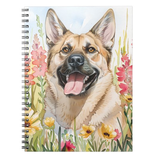 Journal aquarelle du Elkhound norvégien (Devant)