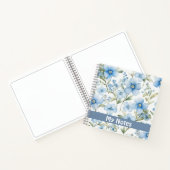 JOURNAL Aquarelle fleurs bleues carnet personnalis (Intérieur)