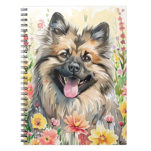Journal aquarelle Keeshond (Devant)