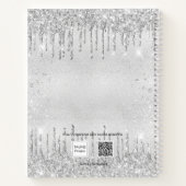 Journal argent floral parties scintillant rose pâl (Dos)