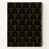 Journal art déco des années 1920 en or noir (Dos)