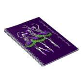 Journal Ballerine Squelette Violet Vert Poursuivan (Côté Droit)
