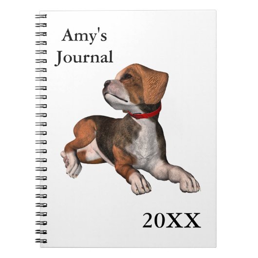 Journal beagle - avec nom/année (Devant)