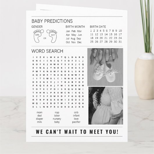 Journal Bébé Bientôt Grossesse Faire-part (Dos)