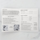 Journal Bébé Bientôt Grossesse Faire-part (Intérieur)