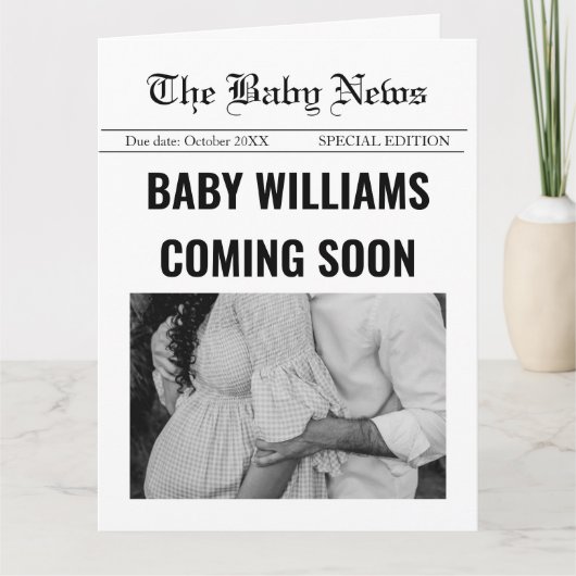 Journal Bébé Bientôt Grossesse Faire-part (Devant)