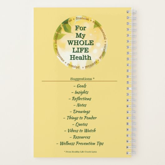 Journal blanc de papillon de croissance de toute l (Verso)