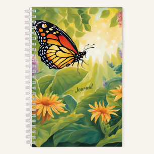 Journal blanc de papillon de croissance de toute l