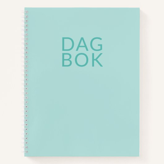 Journal bleu clair Dagbok (Devant)