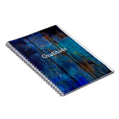 Journal bleu de gratitude de style campagnard (Côté Droit)