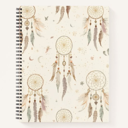 Journal Boho Attrape-Rêves | Plumes Éthérées (Devant)