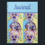 Journal Book Pansple Purple Flower Watercolor Art<br><div class="desc">Journal Book Pansy Purple Flower Aquarelle Art. Un beau design de l'une de mes aquarelles fleuries originales.</div>