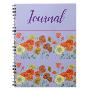 Journal Book Pansy Pastel Paarse  Floral Notitieboek