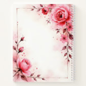 Journal botanique à reliure spirale Roses roses (Dos)