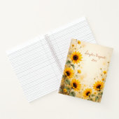 Journal botanique à reliure spirale Tournesols Flo (Intérieur)