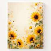 Journal botanique à reliure spirale Tournesols Flo (Dos)