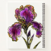 Journal botanique d'Iris barbu vintage (Dos)