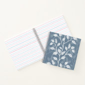 Journal Botanique Élégant à Feuille de Bleu Poussi (Intérieur)