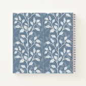 Journal Botanique Élégant à Feuille de Bleu Poussi (Dos)