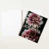 Journal botanique rose profond sophistiqué (Devant avec enveloppe)