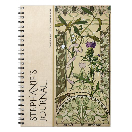 Journal botanique vintage Art Nouveau Floral (Devant)