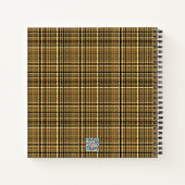Journal Brown Black Gold Plaid (Dos)