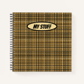 Journal Brown Black Gold Plaid (Devant)
