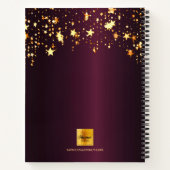 Journal Burgundy or stars monogramme nom moderne (Dos)