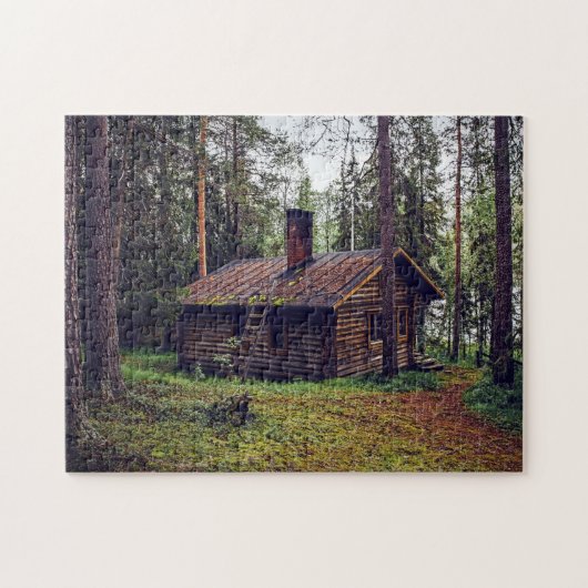 JOURNAL CABINE DANS LES BOIS JIGSAW PUZZLE (Horizontal)