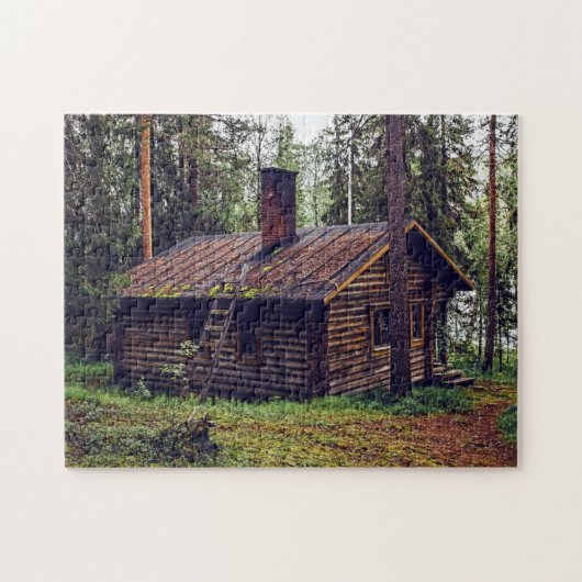 JOURNAL CABINE DANS LES BOIS JIGSAW PUZZLE (Horizontal)