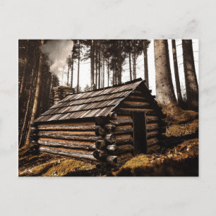 JOURNAL CABINE DANS LES CARTES POSTALES EN BOIS