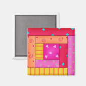 Journal Cabine Quilkt Block Art Carré Magnet (Recto/Verso)