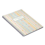 Journal Cahier Fleurs Rayures Pastel (Côté Droit)