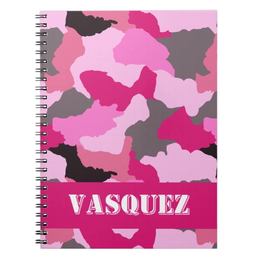 Journal Camo rose personnalisé (Devant)