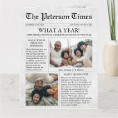 Journal Carte de Noël unique Quelle année (Devant)