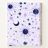 Journal Céleste Soleil Lune Étoiles Noir et Violet (Dos)