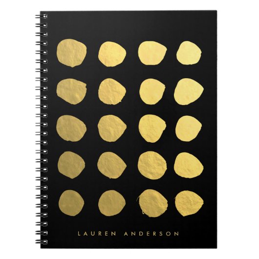 Journal chic de carnet de points de traçages d'or (Devant)