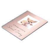 Journal chien animal photo rose or (Côté gauche)