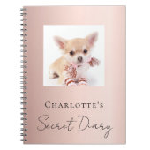 Journal chien animal photo rose or (Devant)