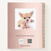 Journal chien animal photo rose or (Dos)
