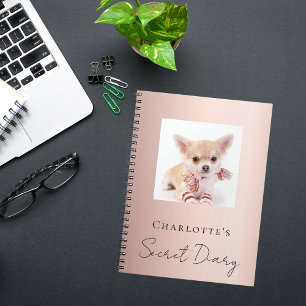 Journal chien animal photo rose or