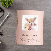 Journal chien animal photo rose or