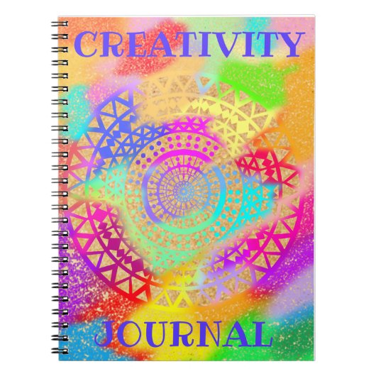 Journal Créatif Mandala Pensée Dessin Coloré (Devant)