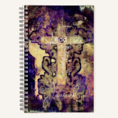 Journal croix grunge et mots (Recto)