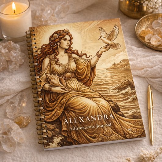 Journal d'affirmation de nom personnalisé Aphrodit