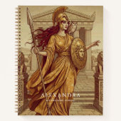 Journal d'affirmation personnalisé Athéna (Devant)