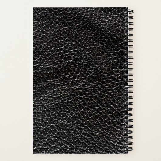 Journal d'apparence en cuir noir (Verso)