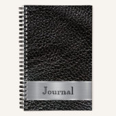 Journal d'apparence en cuir noir (Recto)
