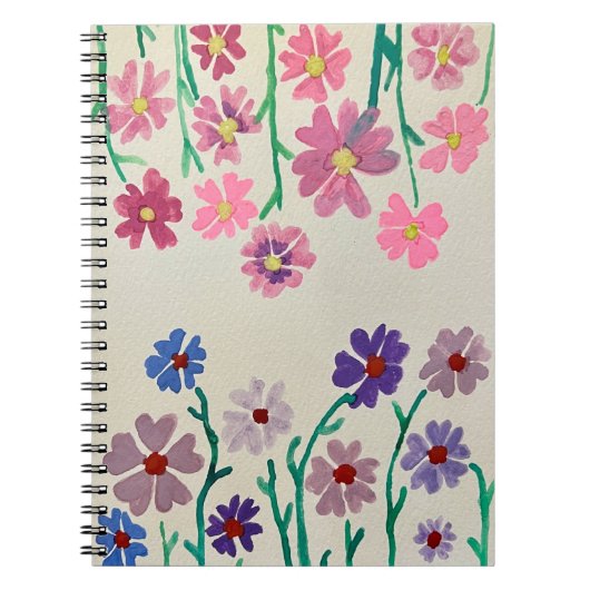 Journal d'aquarelle florale colorée (Devant)