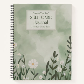 Journal d'autosoins : Green Floral Mindfulness